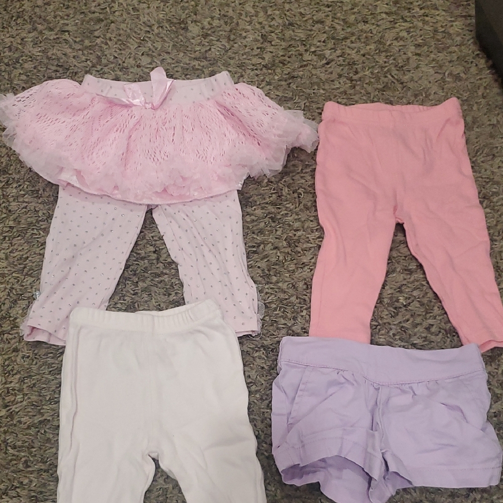 Set of Baby Leggings and Tutu Skirt